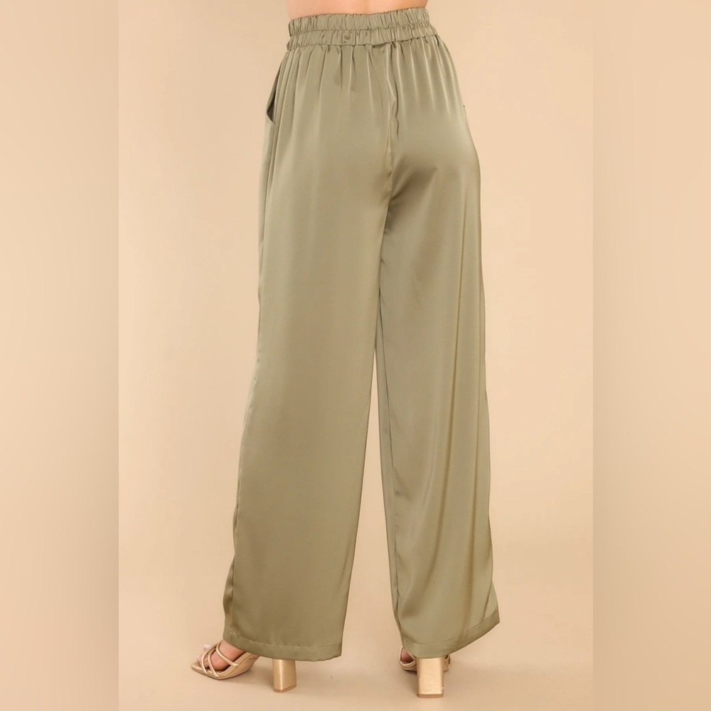 Little Miss Perfect Olive Green Pants Size Large - Picture 2 of 8
